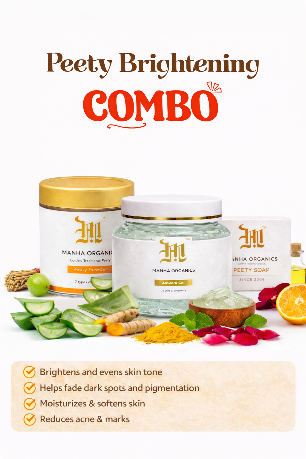 Peety Brightening Combo - Oil Skin