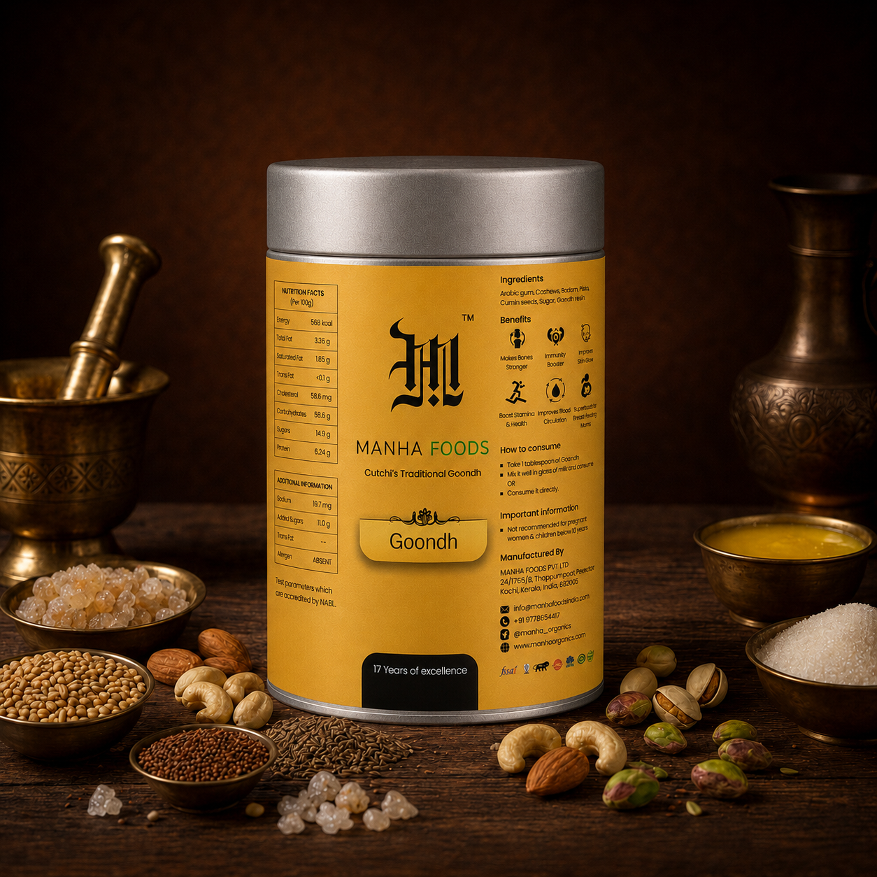 Goondh (Gond) Powder - Edible Tree Gum and Ladoo Mix